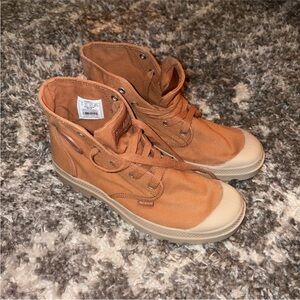 Palladium Burnt Beige High-Top Sneakers